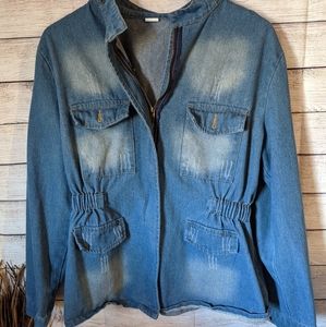 Light Distress Jean Jacket